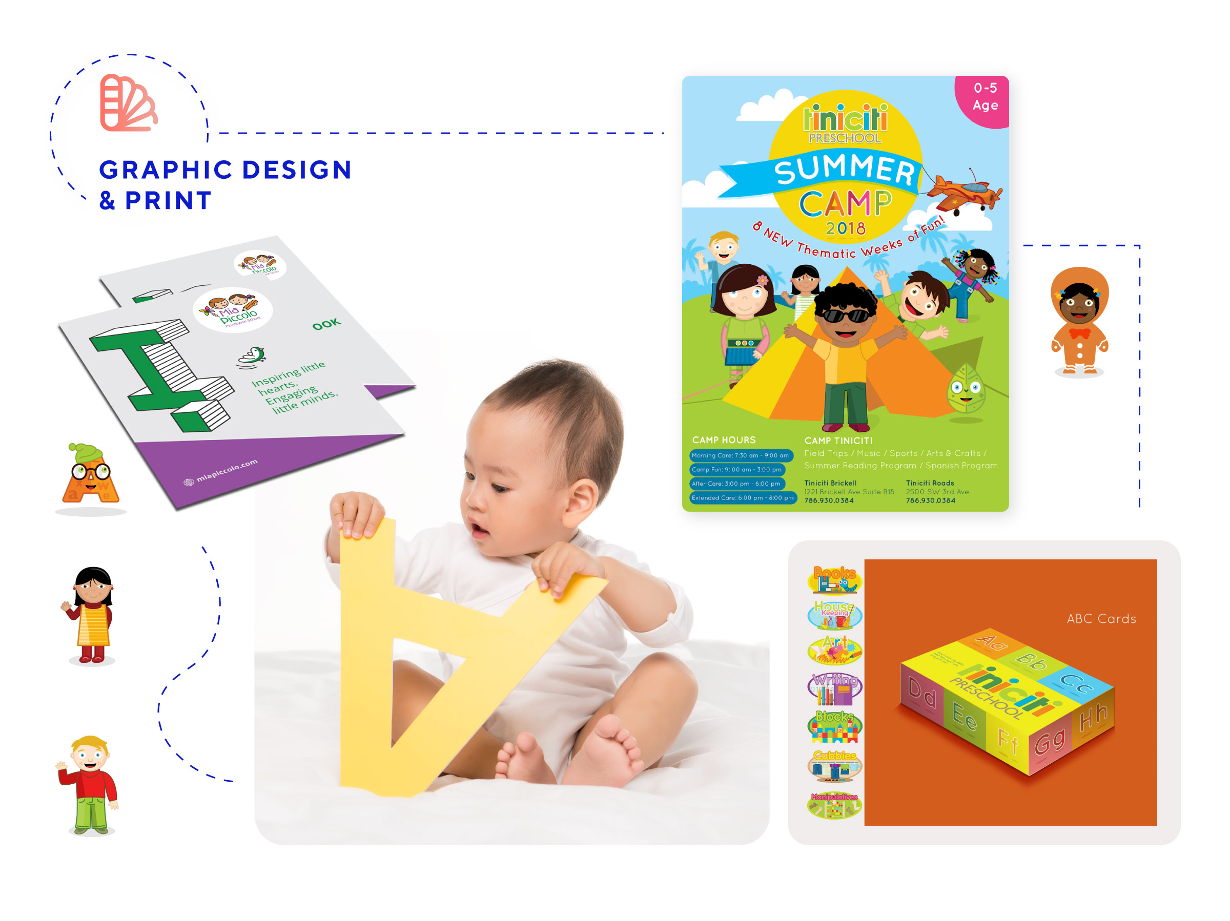 Service-Graphic-Design-and-Print Versal for Scholl Preschool Marketing