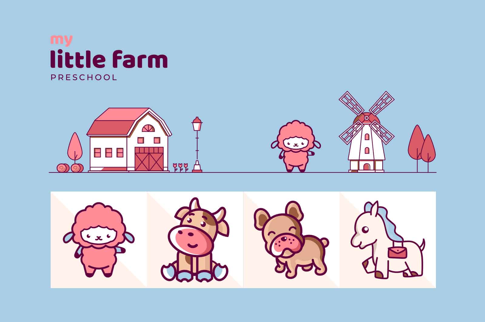 My little Farm Versal for School Preschool Marketing