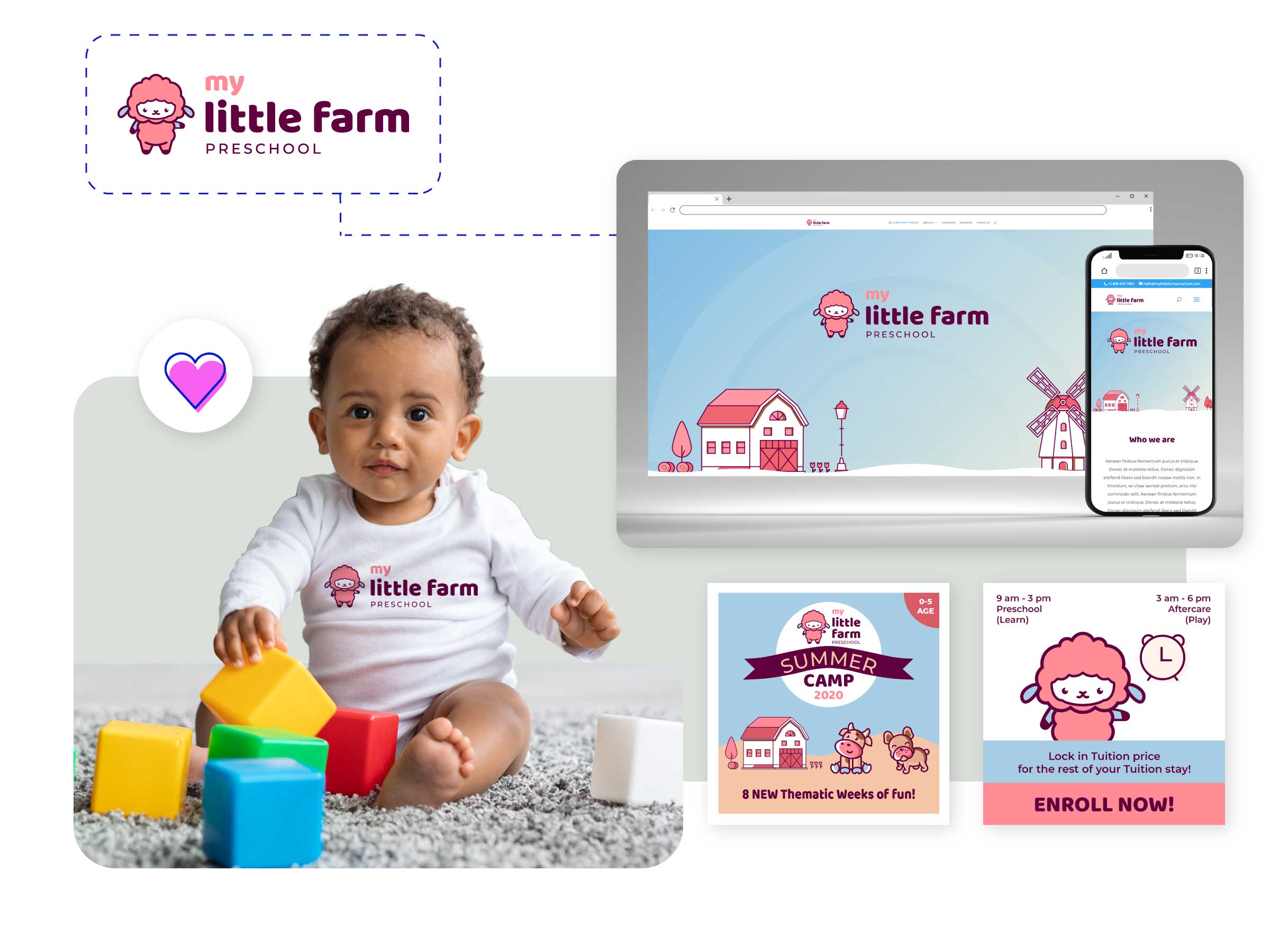 My little Farm Versal for School Preschool Marketing