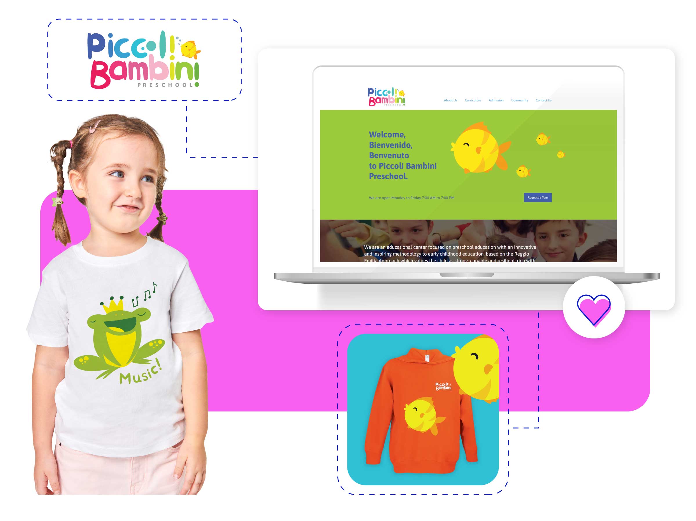 Piccoli Bambini Versal for School Preschool Marketing